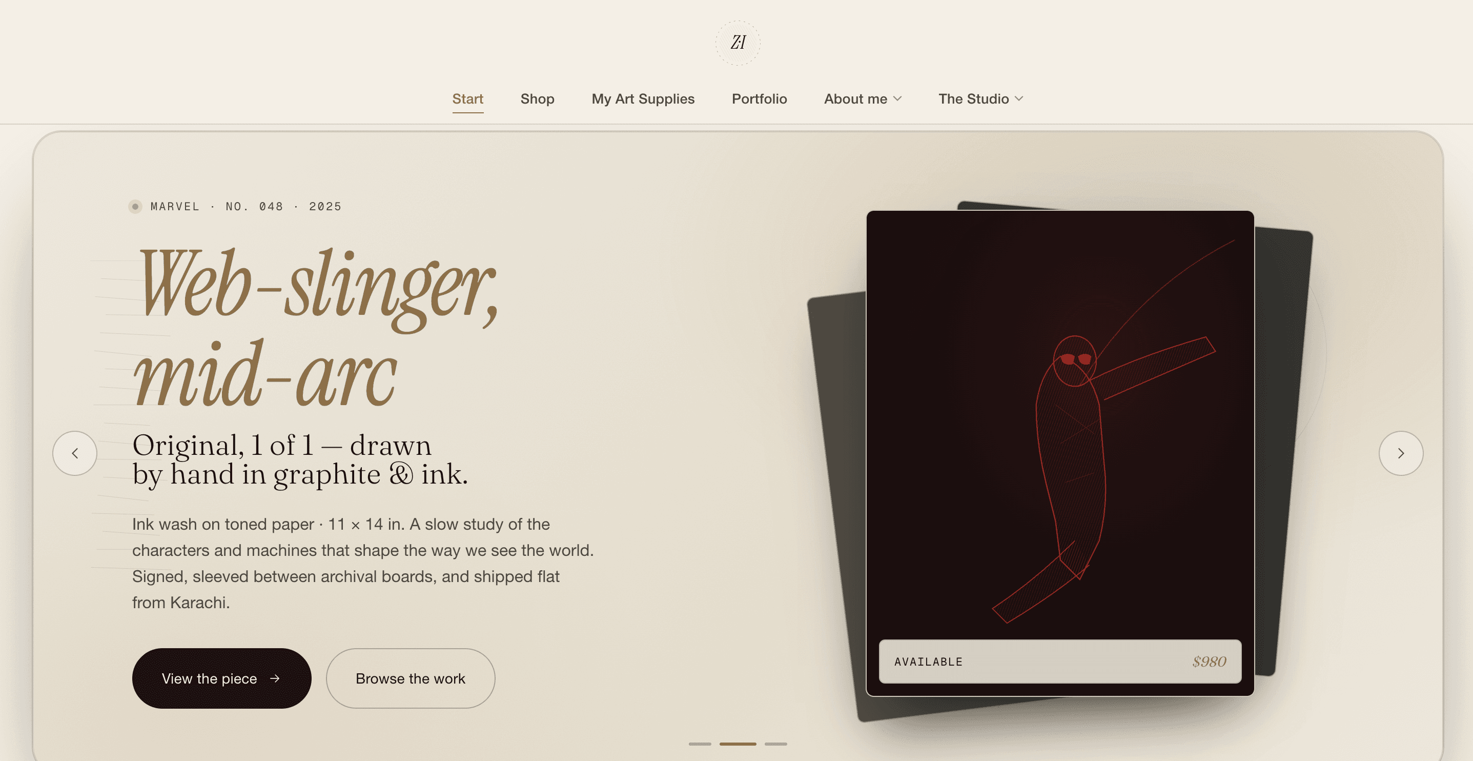Sketch - E-commerce platform for an artist - built by Abdul Wahab Asif